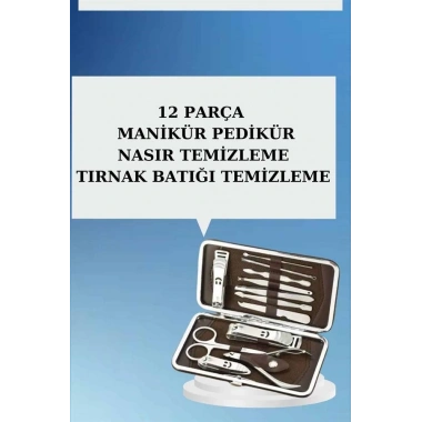12 Parça El Ayak Temizleme Pense Kir Temizleme Aparatı Kaş Cımbızı