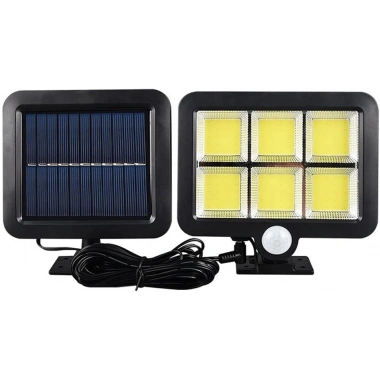 120 Cob Led Solar Panelli 3 Modlu Duvar Lambası