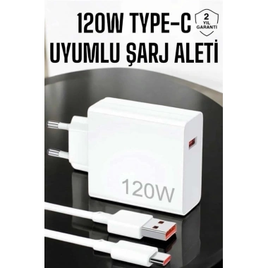 120W Şarj Aleti Type-C Uyumlu Turbo Şarj Aleti
