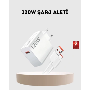 120W USB-C Şarj Adaptörü Süper Hızlı Şarj Güç Kaynağı Seti