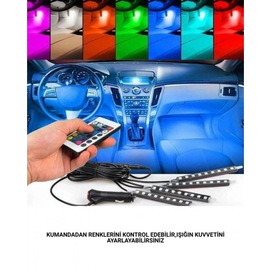 12V LED Işık Seti – Kumandalı ve Renk Ayarlı