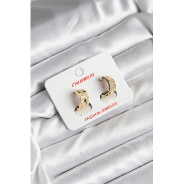 14K Gold Renk Kaplama CM Kadın Küpe