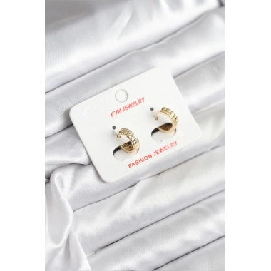 14K Gold Renk Kaplama CM Kadın Küpe