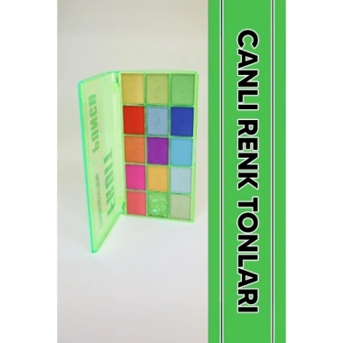 15 Renkli Sedefli Mat Far Paleti - 2li Set