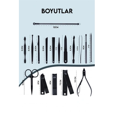 17 Parça Profesyonel Manikür Seti