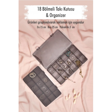 18 Bölmeli Takı Kutusu & Çok Amaçlı Kutu & Organizer