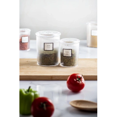 18li Barok Yuvarlak 3 Boy Kavanoz Seti & Saklama Kabı & Erzak Kabı (6*2000 ML, 6*1000 ML ,6*500 ML)