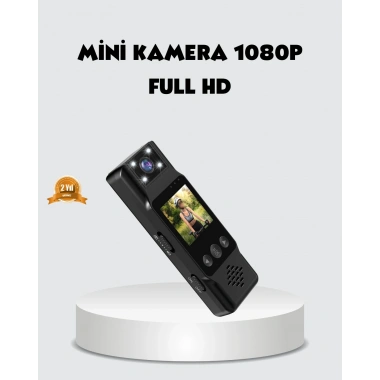 180 Derece Dönebilen Mini Kamera Full HD TFT Ekran Hareket Sensörlü