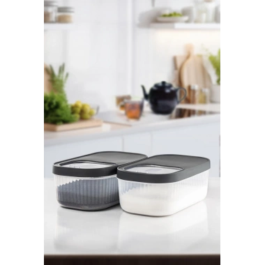 2Li 5 LT Multibox Kayar Kapaklı Saklama Kabı & Erzak Kabı & Toz Ve Tablet Deterjan Kutusu