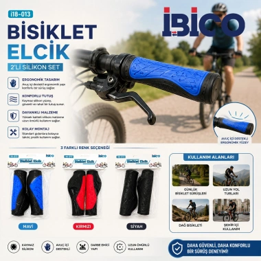 2 PCS SET RENKLİ - SİLİKON BİSİKLET ELCİK (5468)