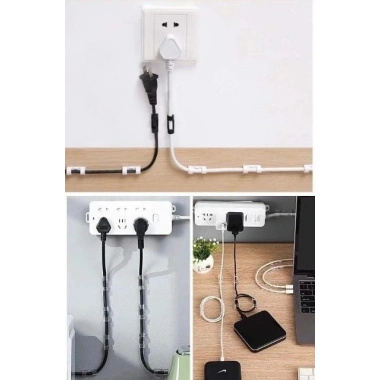 20li Yapışkanlı Kablo Sabitleyici Şeffaf Klips