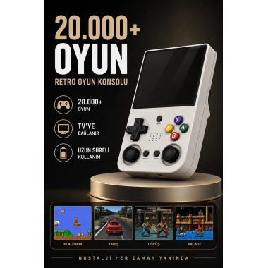 20.000 Oyunlu Retro El Konsolu Taşınabilir Oyun Cihazı