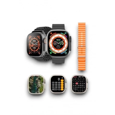 2025 Model Akıllı Saat Çift Kordon Ios Ve Android Arama Cevaplama Sesli Asistan