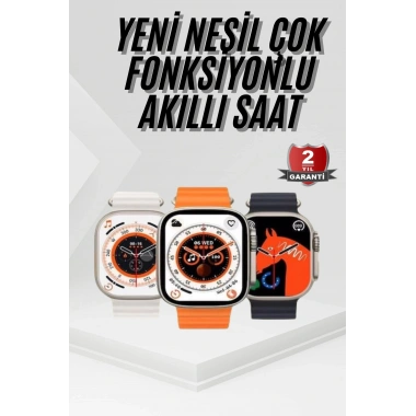 2025 Model Akıllı Saat Kordon Hediyeli Çağrı Cevaplama Uzun Pil Süreli Android İOS Uyumlu