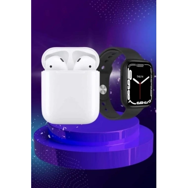 2025 Model Akıllı Saat ve 2.Nesil TWS Bluetooth Kulaklık ANC Özelliği Amoled Ekran