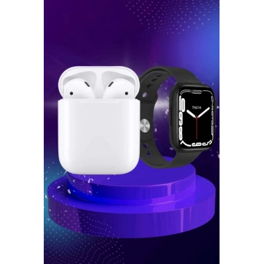 2025 Model Akıllı Saat ve 2.Nesil TWS Bluetooth Kulaklık ANC Özelliği Amoled Ekran