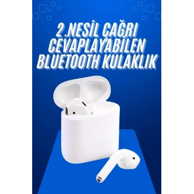 2025 Model Çağrı Cevaplayabilen Bluetooth Kulaklık Beyaz Dokunmatik Kontrol