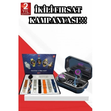 2025 Model Çok Kordonlu Akıllı Saat ve Bluetooth Kulaklık El Fenerli