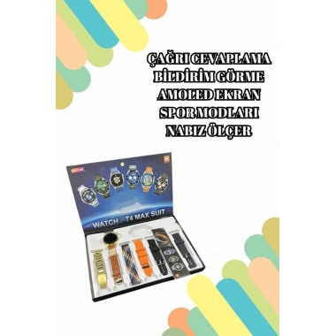 2025 Model Çok Kordonlu Akıllı Saat ve Bluetooth Kulaklık El Fenerli