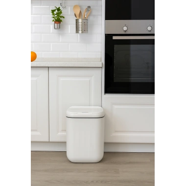20L Sensörlü Akıllı Antibakteriyel Çöp Kovası Otomatik Kapaklı, Banyo Mutfak 4 Pil Yanında