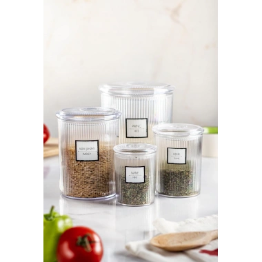 24lü Barok Yuvarlak 4 Boy Kavanoz Seti & Saklama Kabı & Erzak Kabı (6*2000 ML, 6*1000 ML, 6*500 ML, 6*250 ML)