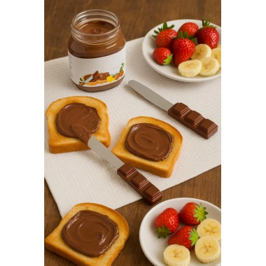 2’li Paslanmaz Çelik Çikolata Bıçağı Seti 18 cm