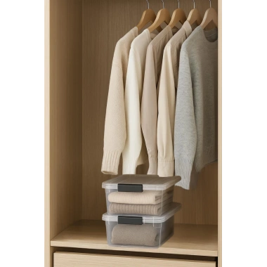 2’li Şeffaf Saklama Kutusu & Düzenleme Kutusu 10,5 Lt