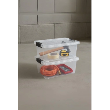 2’li Şeffaf Saklama Kutusu & Düzenleme Kutusu 10,5 Lt