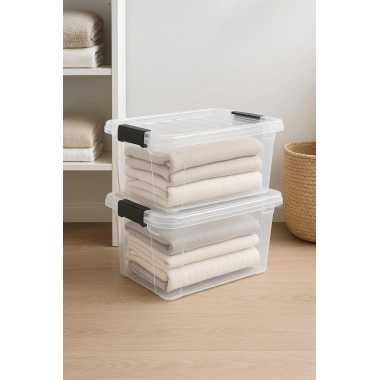 2’li Şeffaf Saklama Kutusu & Düzenleme Kutusu & Oyuncak Kutusu 34 Lt