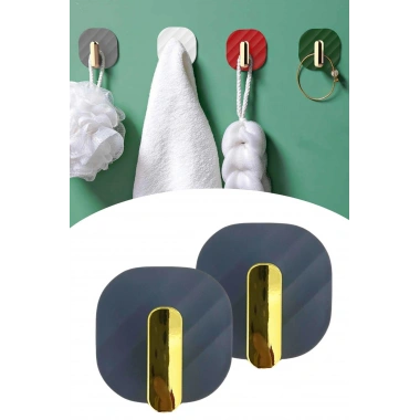 2li Yapışkanlı Retro Askılık Dolap Kapak Kulpu Gri (5468)