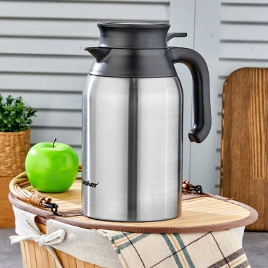 2LT 304 ÇELİK K MODEL TERMOS INOX SERİSİ12 SAAT SICAK - 24 SAAT SOĞUKÇİFT CONTALI KAPAK (5468)