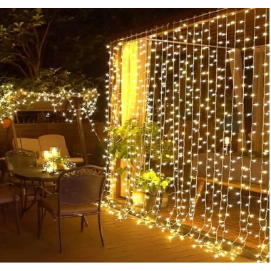 2x2 Metre Perde Led Sarı Işık