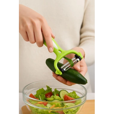 3 Başlıklı Plastik Soyacak Yeşil