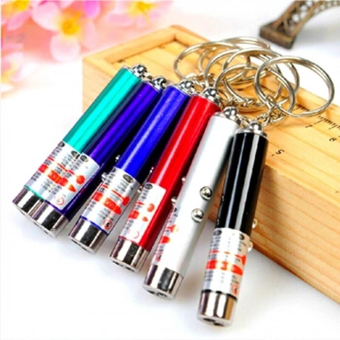 3 Fonksiyonlu Kırmızı Beyaz Işıklı Led Lazer Kedi Köpek Oyuncak Anahtarlık (5468)