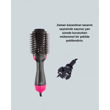 3 Isı Kademeli 1200W Saç Şekillendirme Fırçası.