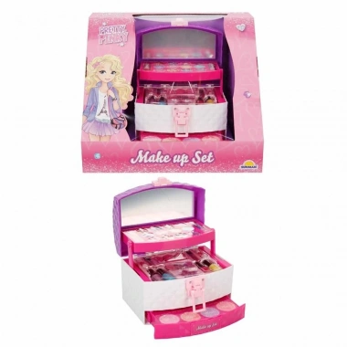 3 Katmanlı Taşıma Çantalı Makyaj Seti Oyuncak