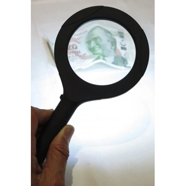 3 Ledli Işıklı El Büyüteci 250 Lümen Beyaz Işık Büyüteç 3x Zoom Tamirci Büyüteç Wt374