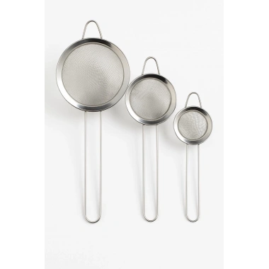 3lü Paslanmaz Çelik Süzgeç Seti