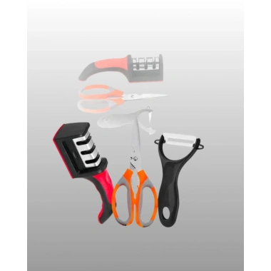 3 Parçalı Çok Fonksiyonlu Mutfak Makas Seti – Paslanmaz Çelik, Ergonomik Tasarım