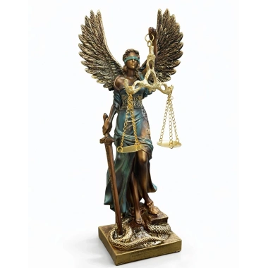 30x9 cm Polyester Kanatlı Adalet Biblosu