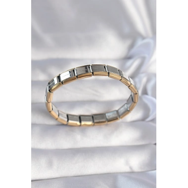 316L Çelik Çift Renk Yazılı Nomination Bileklik