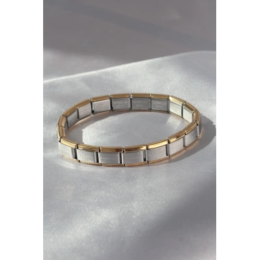 316L Çelik Çift Renk Yazılı Nomination Bileklik