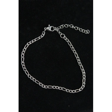 316L Çelik Figaro Model Gümüş Renk Erkek Bileklik