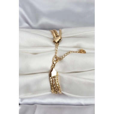 316L Çelik Gold Renk 3lü Kadın Bileklik