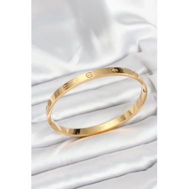 316L Çelik Gold Renk 65 mm Kadın Kelepçe Bileklik