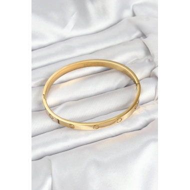 316L Çelik Gold Renk 65 mm Kadın Kelepçe Bileklik