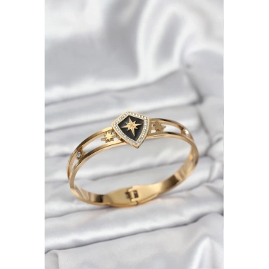 316L Çelik Gold Renk Kutup Yıldızı Kelepçe Bileklik