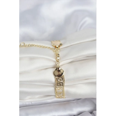 316L Çelik Gold Renk Labirent Model Kadın Bileklik