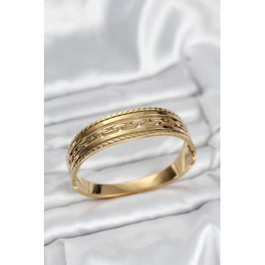 316L Çelik Gold Renk Vintage Model Kadın Kelepçe Bileklik