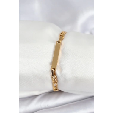 316L Çelik Gold Renk Yazı Yazmaya Uygun Kadın Bileklik